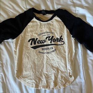 new york black long sleeve top